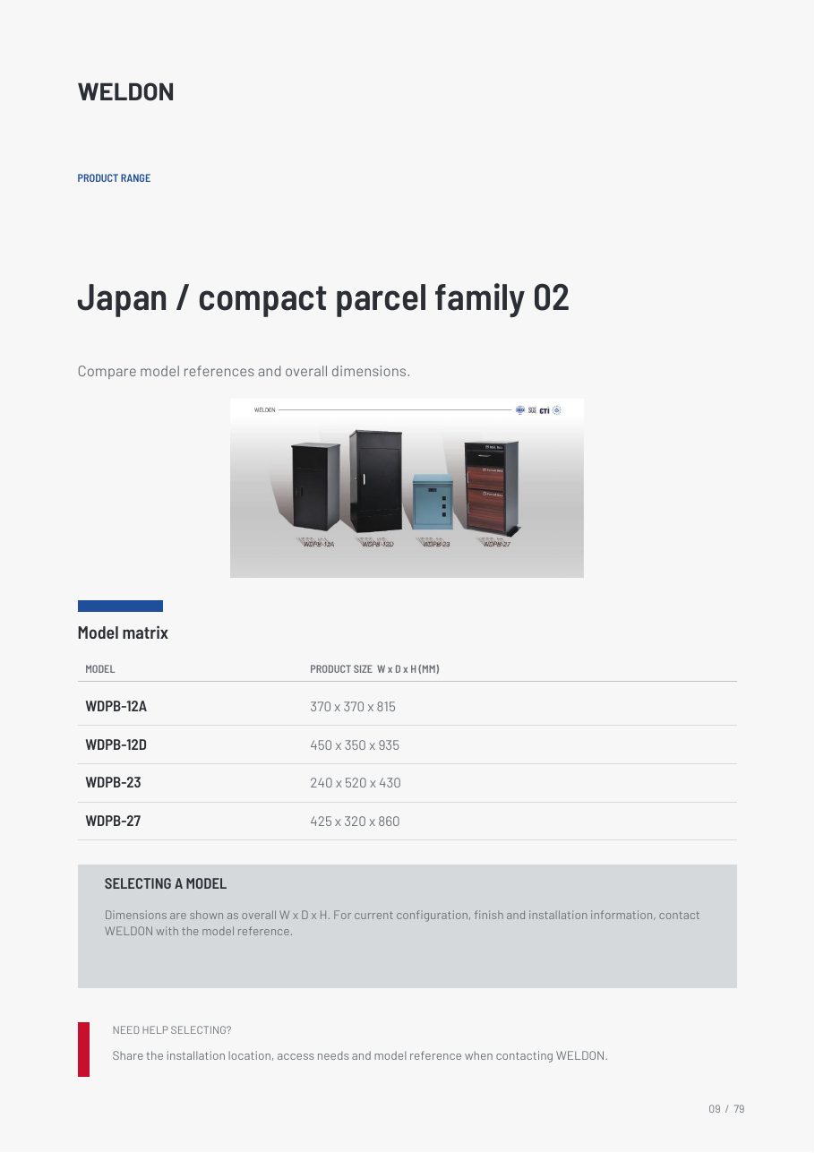 WDPB-12A catalogue reference page