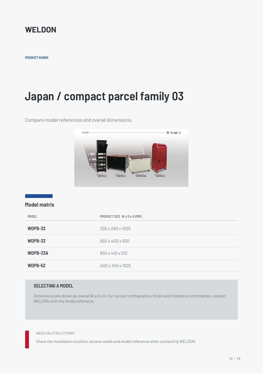 WDPB-32 catalogue reference page