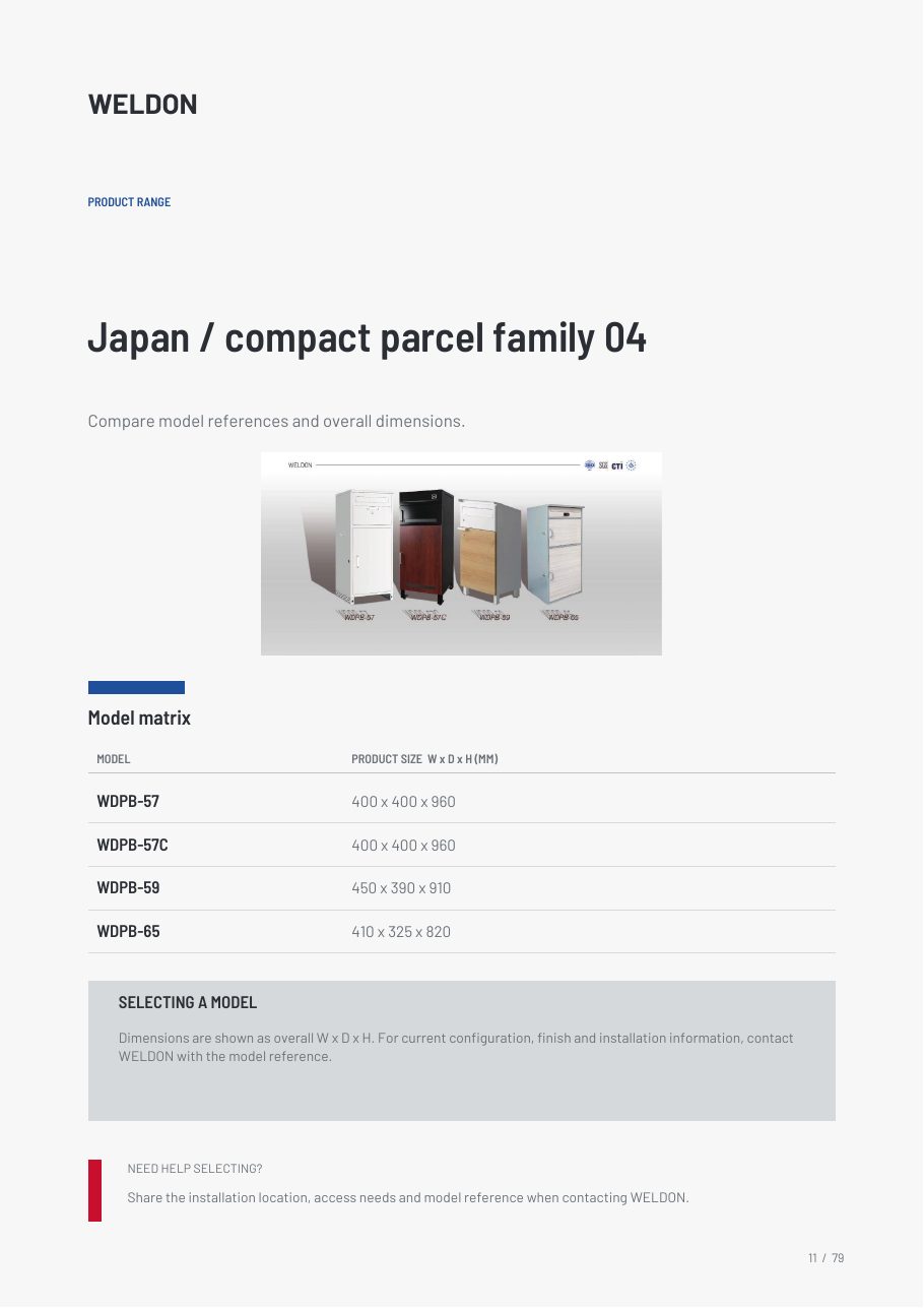 WDPB-57 catalogue reference page