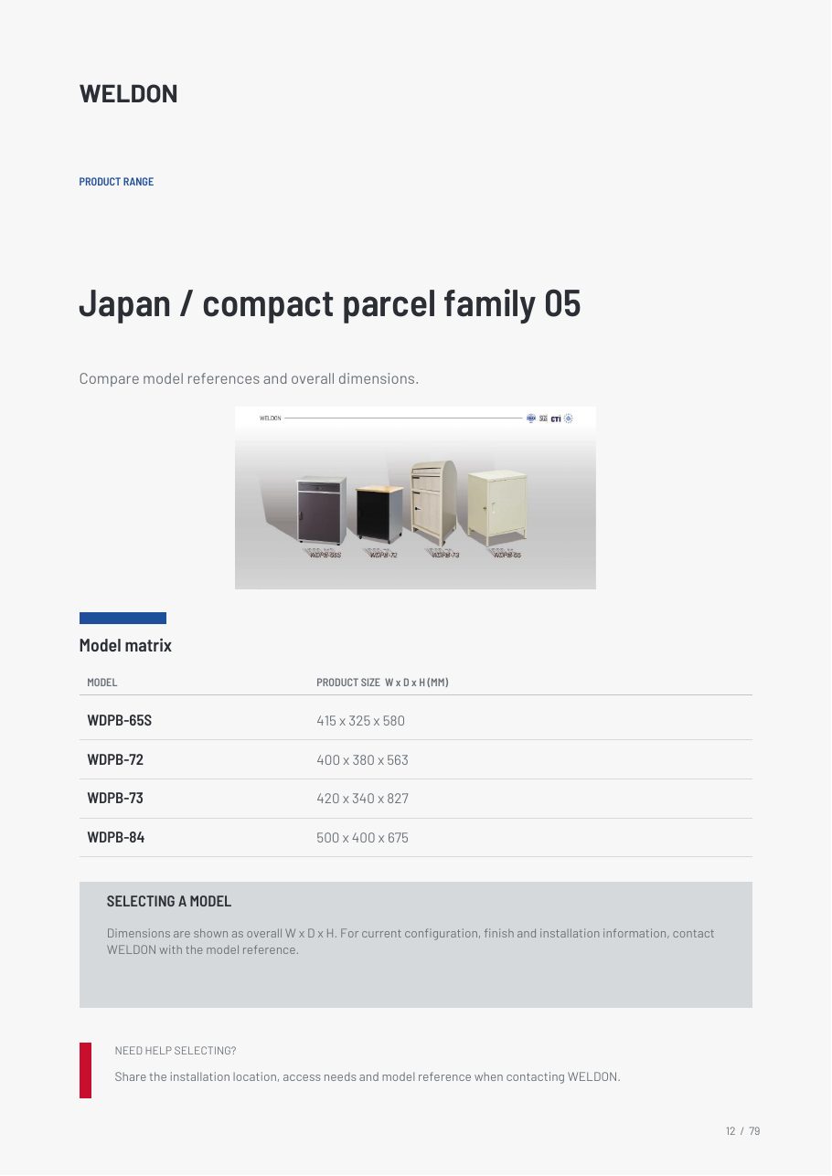 WDPB-65S catalogue reference page