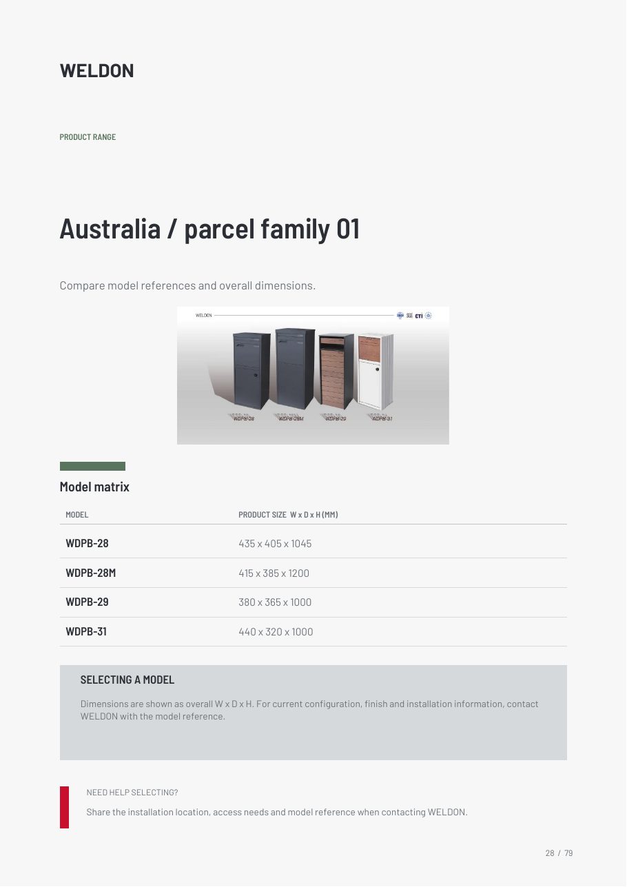 WDPB-28 catalogue reference page