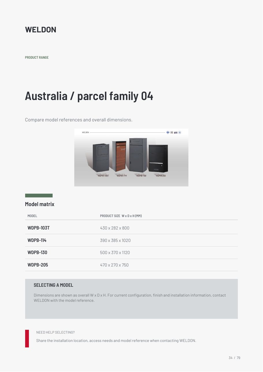 WDPB-103T catalogue reference page