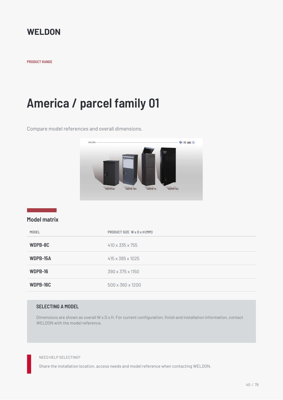 WDPB-15A catalogue reference page