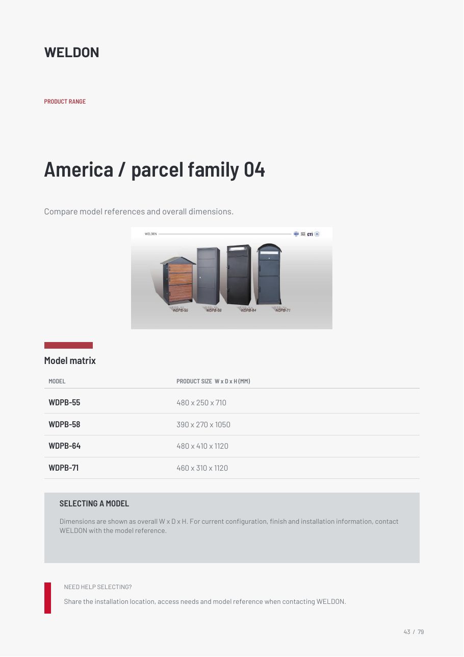 WDPB-55 catalogue reference page