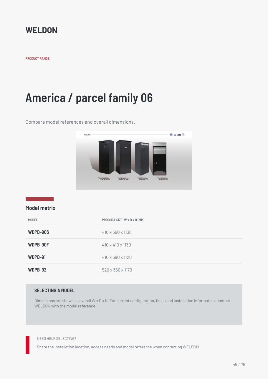WDPB-90F catalogue reference page
