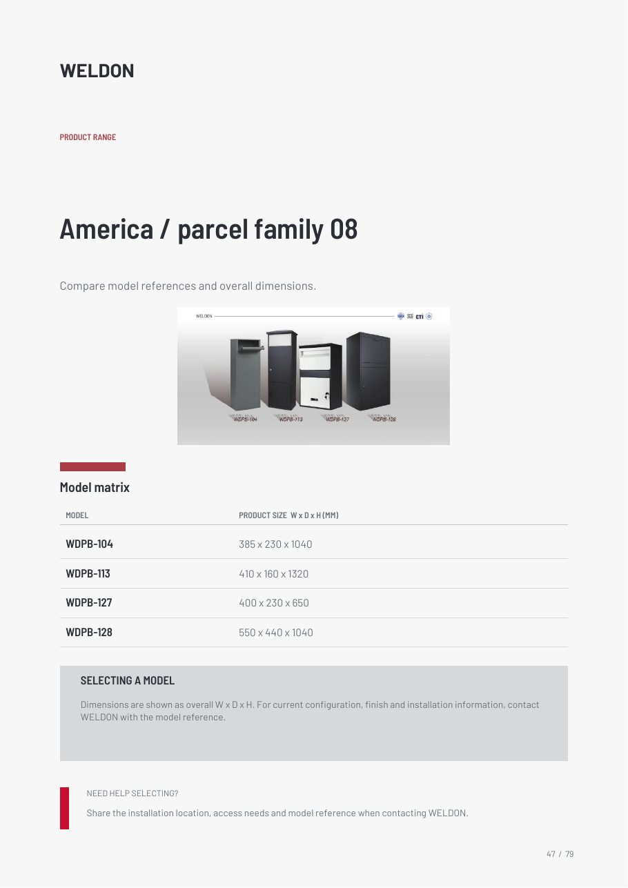 WDPB-104 catalogue reference page