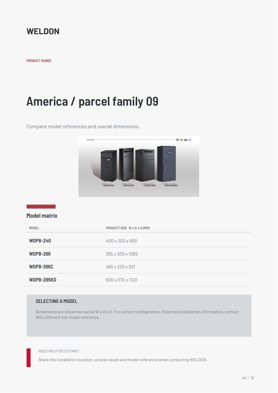WDPB-240 catalogue reference page