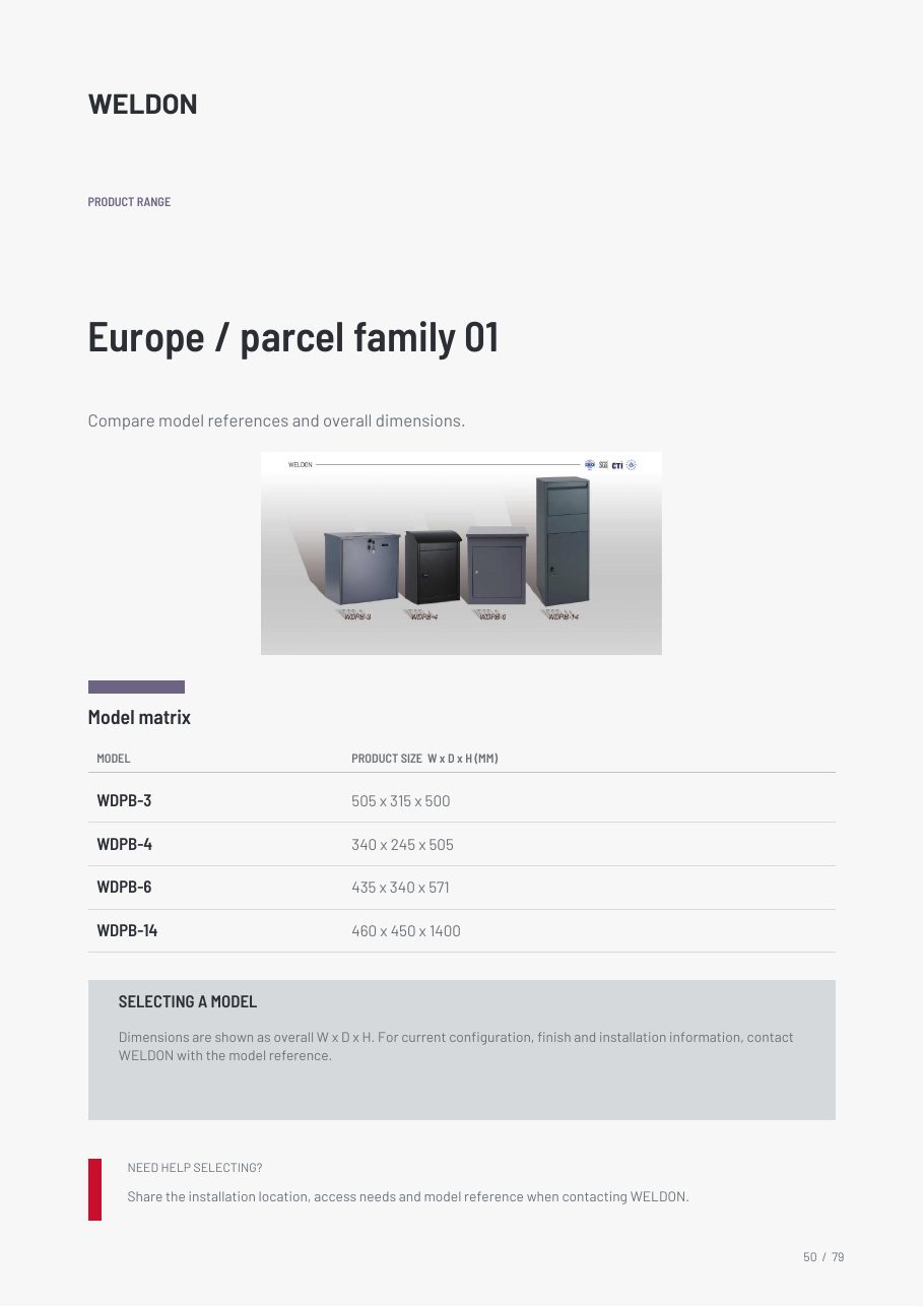 WDPB-14 catalogue reference page